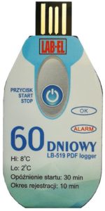 60-cio Dniowy Rejestrator Temperatury PDF USB logger LB-519